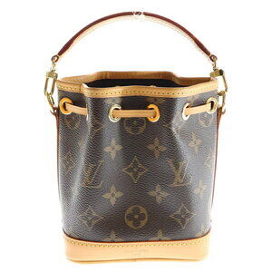 Louis Vuitton Leather Bag Monogram Handbag Shoulder Brown Noe
